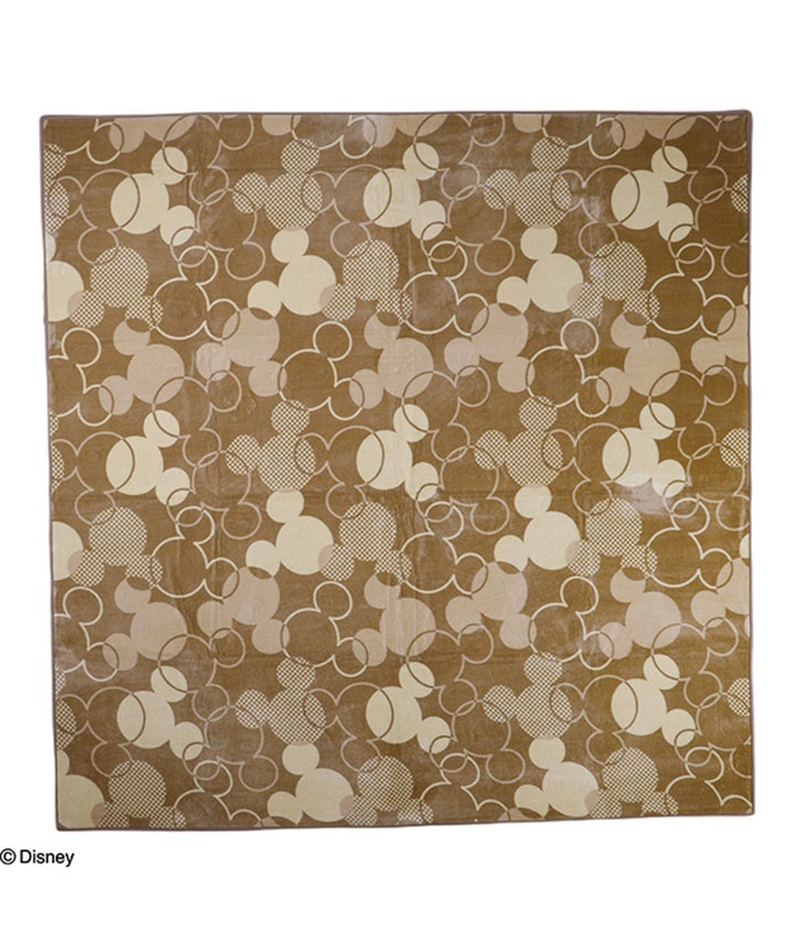 【Ｄｉｓｎｅｙ】シンプルシルエットＢＥ　ラグ１８０ｘ１８０ｃｍ