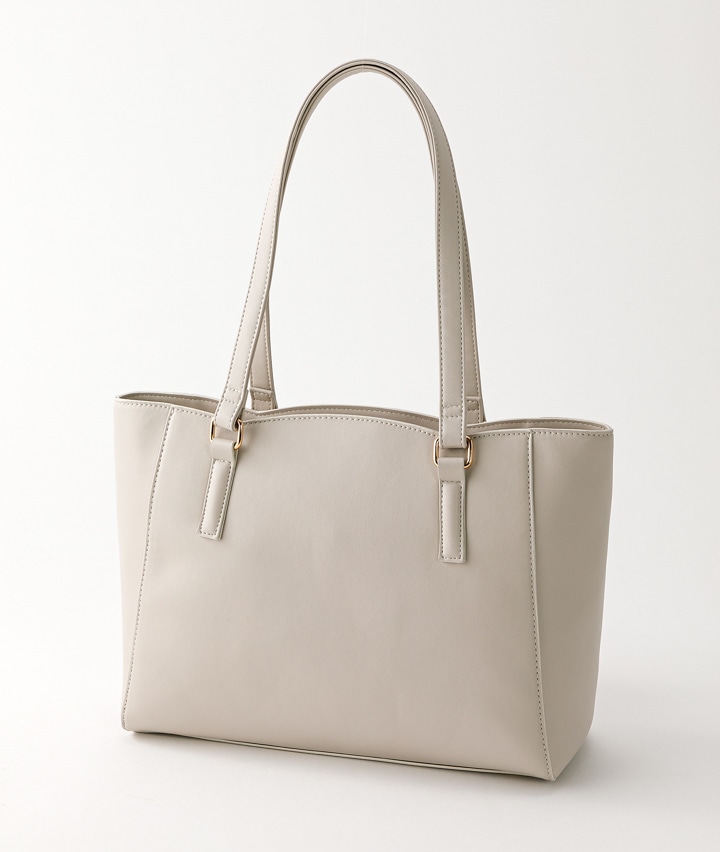 合皮スカラップトートバッグ