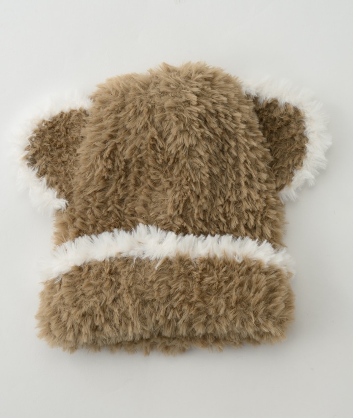 ファーくまみみニット帽