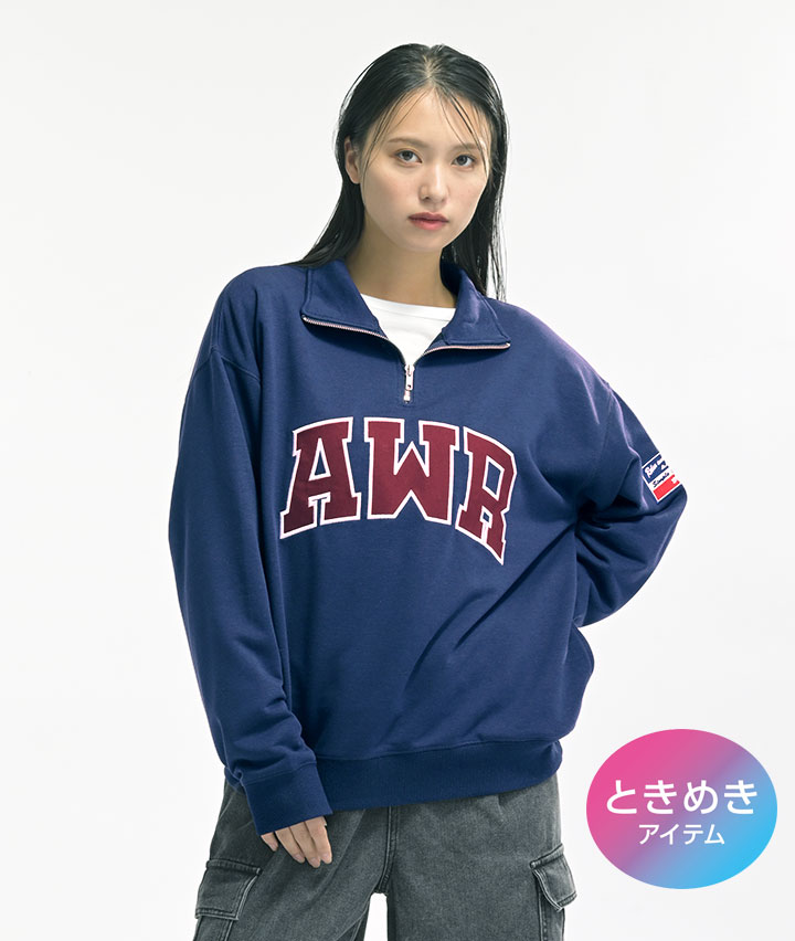 ロゴハーフジッププルオーバー