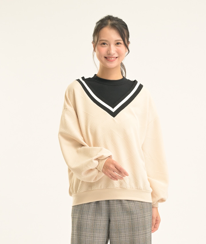 ジャガードドッキングプルオーバー