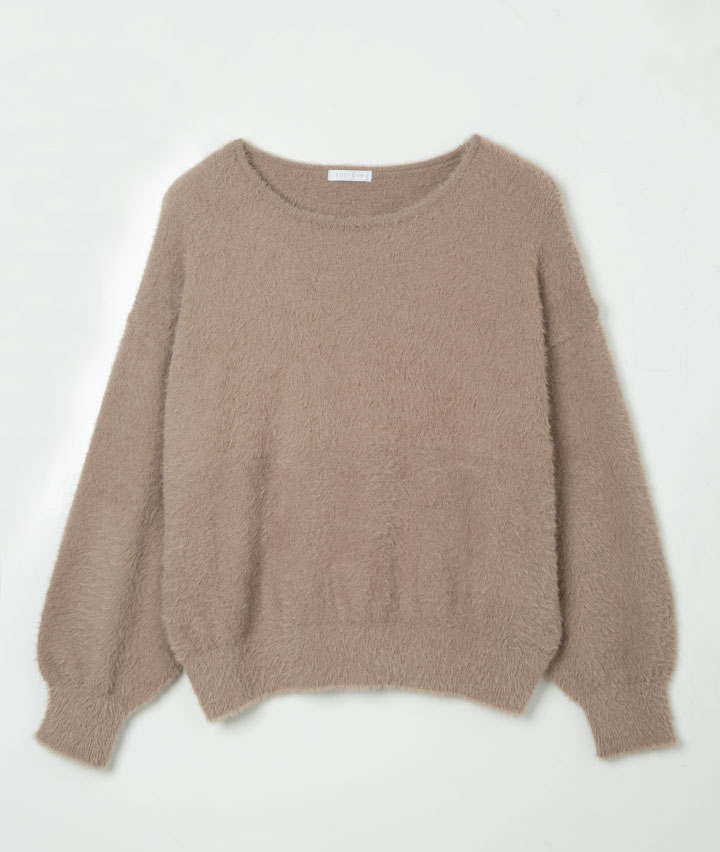 シャギーニットプルオーバー