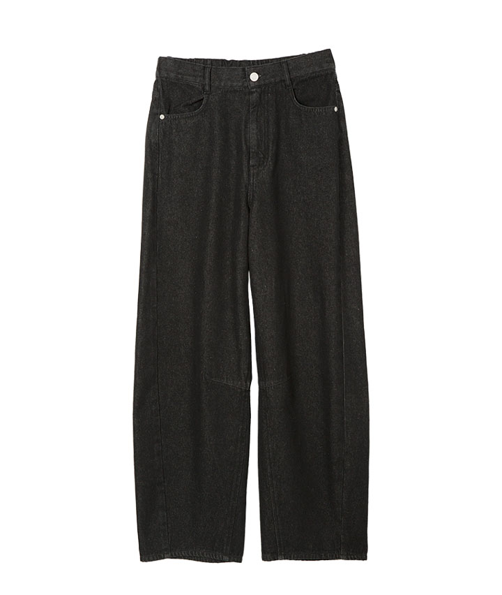 デニム裏起毛カーブパンツ