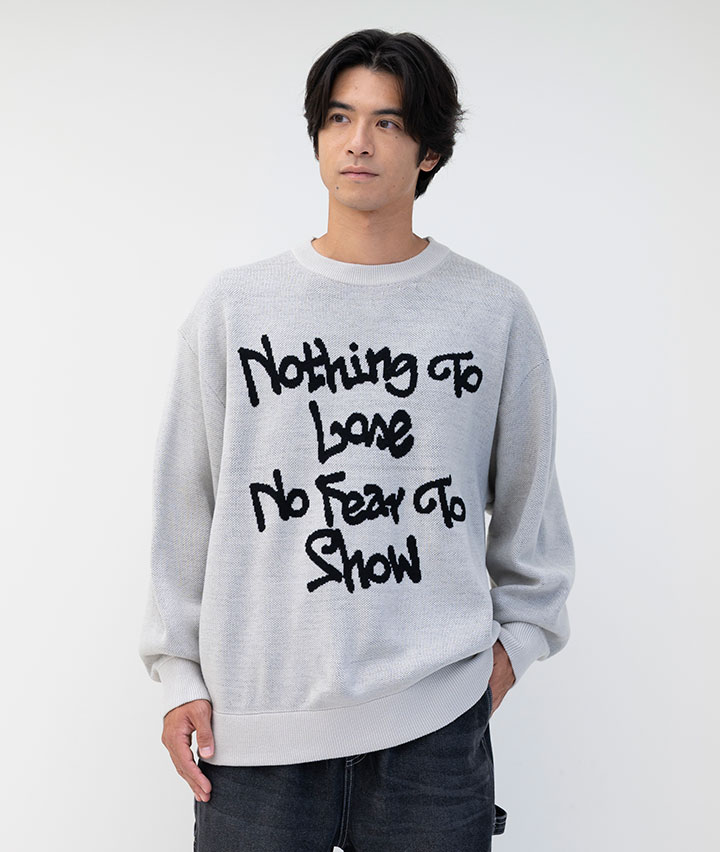 ジャガードクルーニット