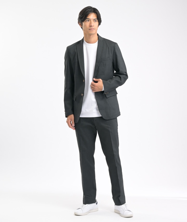 （ストレッチデニムライク）ノータックパンツ