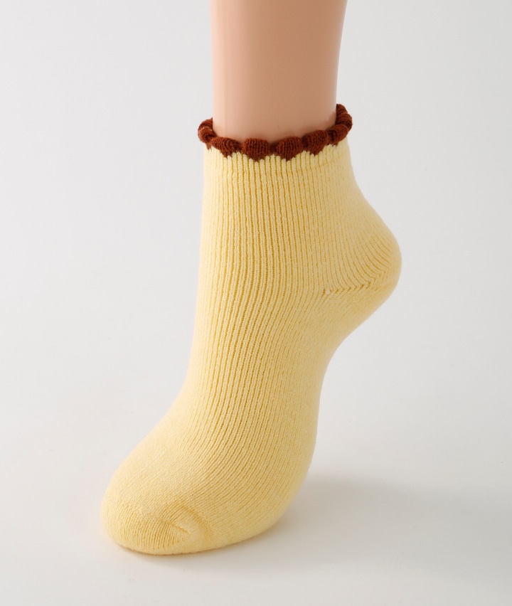 【ホカロン】（１足物）裏起毛総パイルショートソックス