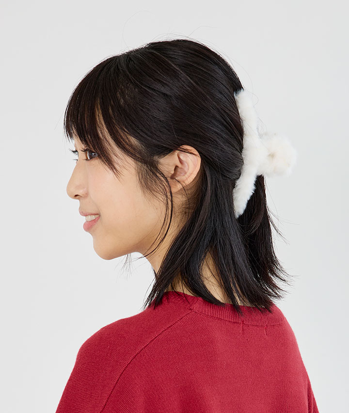 ふわふわヘアクリップ