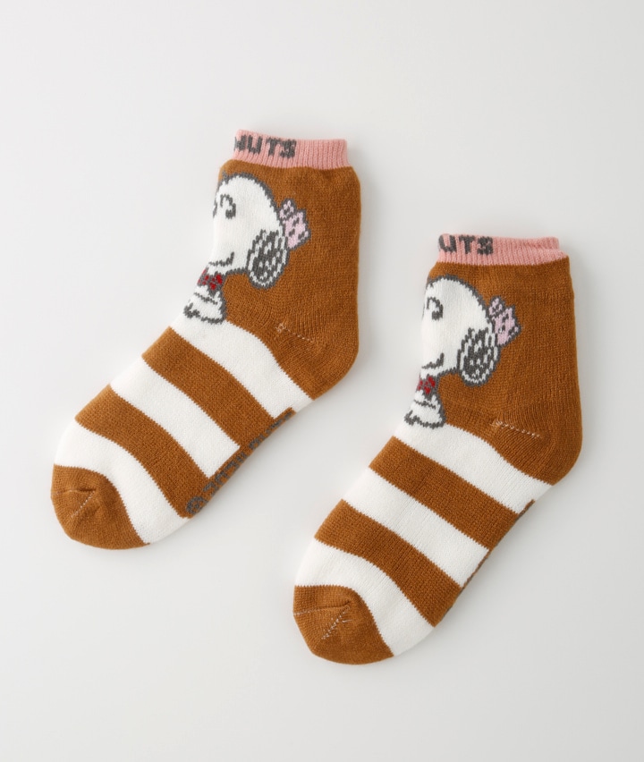 【ＰＥＡＮＵＴＳ】【スヌーピー】（１足物）２重編みソックス