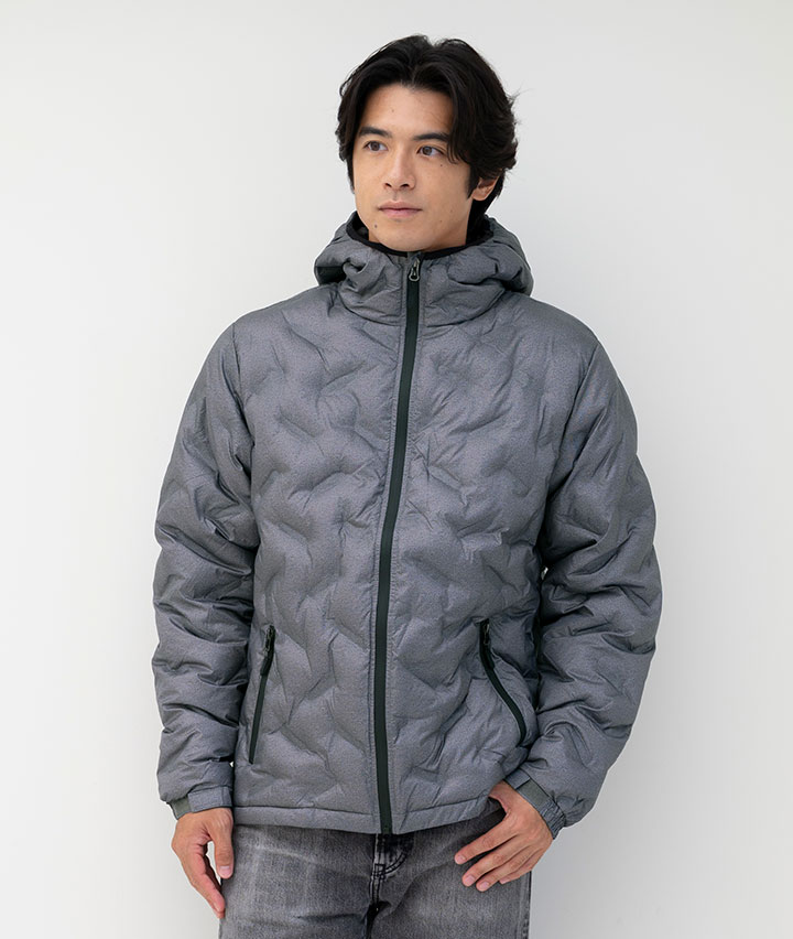 シームレス圧着中綿パーカージャケット