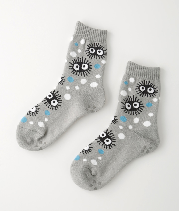 【スタジオジブリ】【まっくろくろすけ】（１足物）総柄ソックス