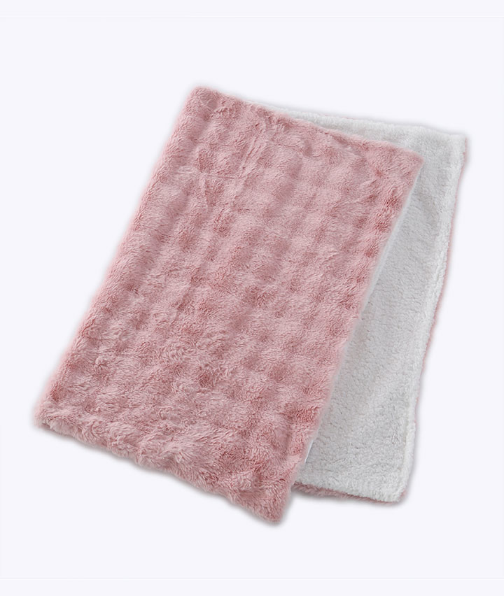 【光に染まる冬空パレット】ラビットファーひざかけ