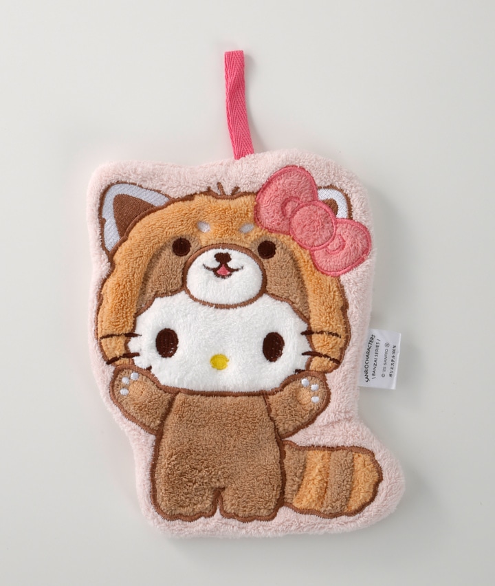 【サンリオ】（ハローキティ）サンリオバンザイシリーズ　ダイカットタオルマスコット　キティ（レッサーパンダ）