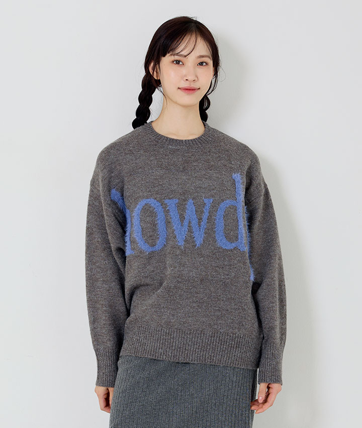 フェザーデカロゴニットプルオーバー