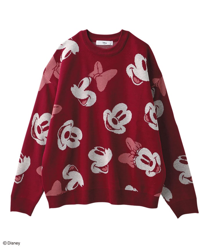 【Ｄｉｓｎｅｙ】（ミッキー＆ミニー）ニットプルオーバー