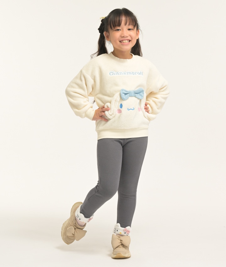 【サンリオ】（ハローキティ）女児裏シャギーレギンス