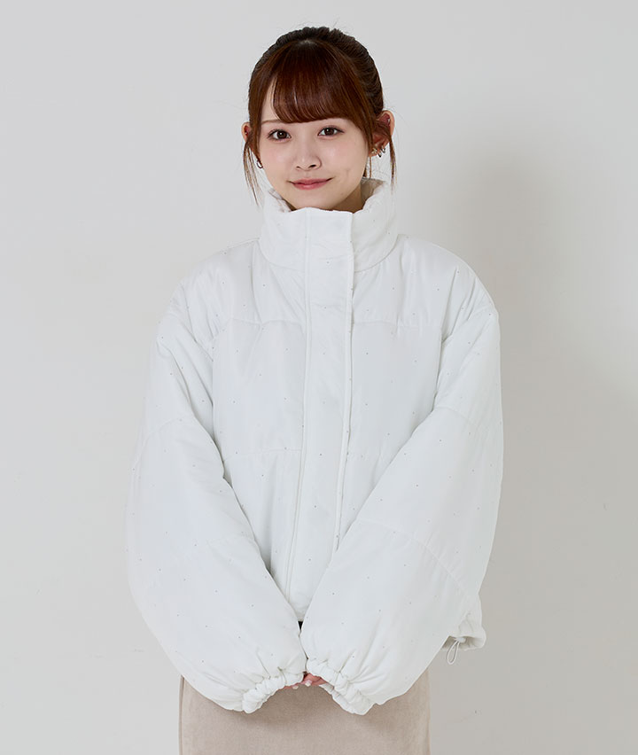 ラインストーン中綿ジャケット