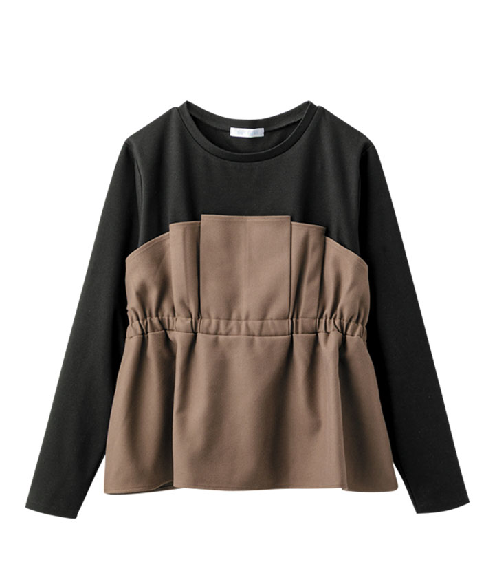 ビスチェ風ドッキングプルオーバー