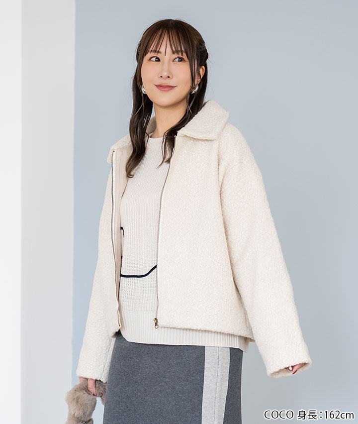 ループボアＺＩＰブルゾン