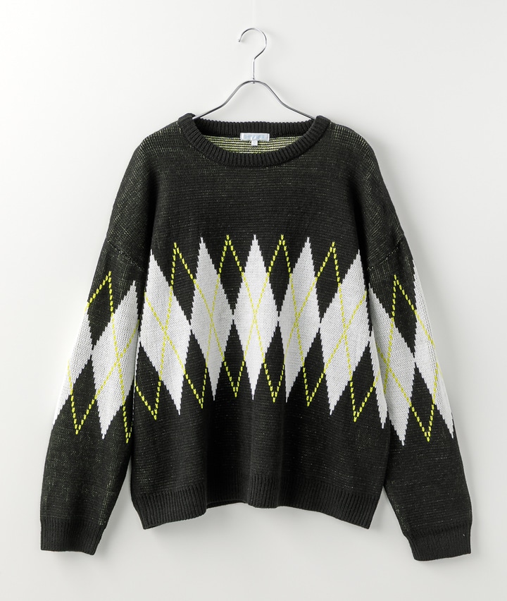 アーガイル柄ニット