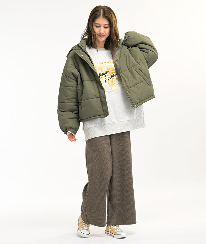 千鳥柄ワイドパンツ