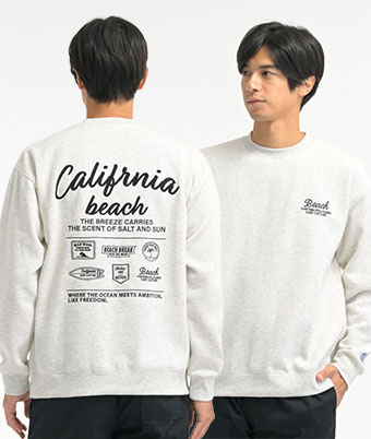 刺繍使い裏起毛トレーナー