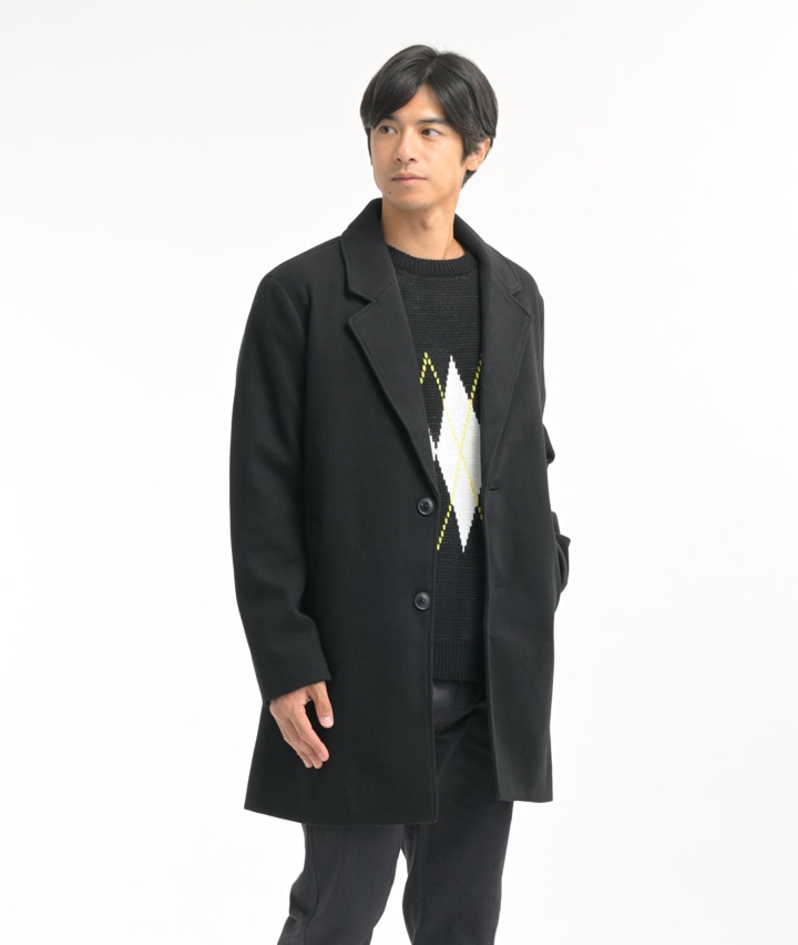 フェイクメルトンチェスターコート