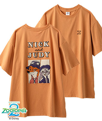 【Ｄｉｓｎｅｙ】（ジュディ＆ニック）刺しゅうＴシャツ