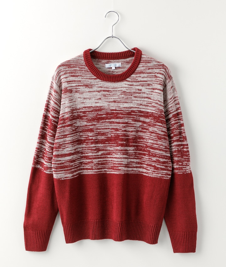 ３段切替クルーセーター