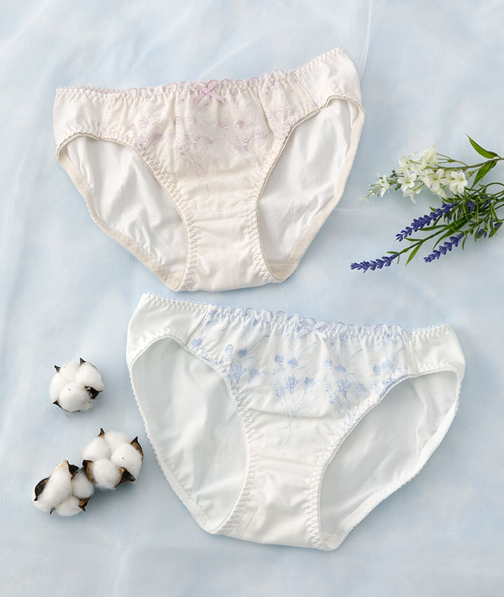 （アルガンオイル加工）（コットンＭＩＸ）コットンレースショーツ