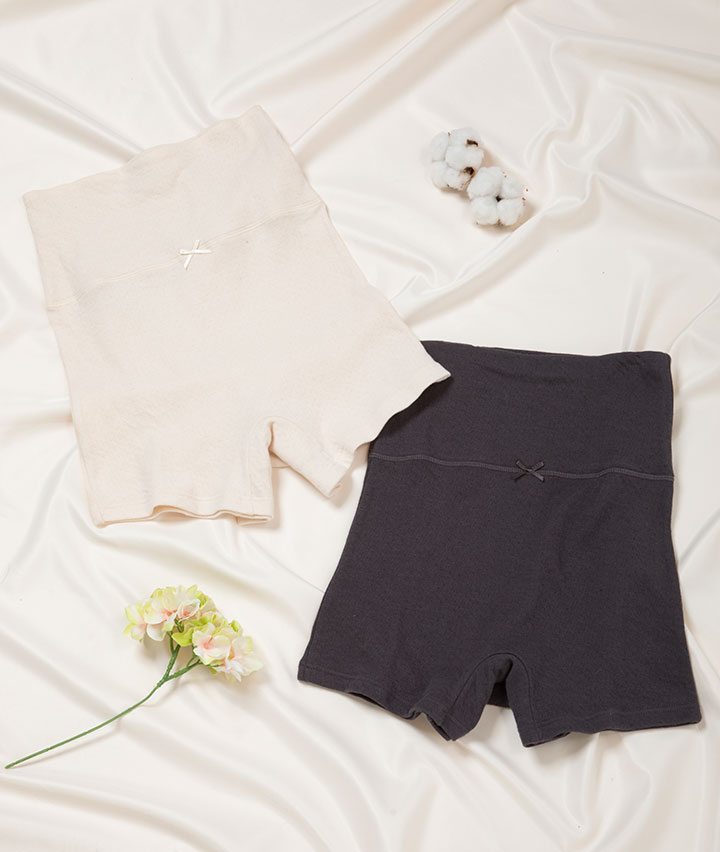 （コットン１００％）（お腹二重設計）ルームショーツ