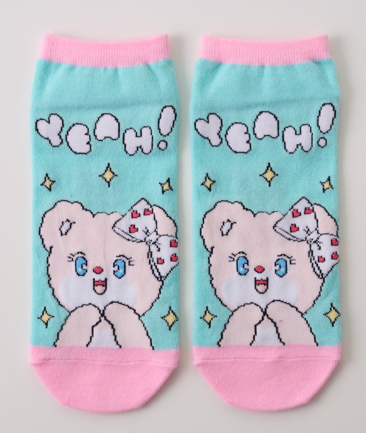 【ＭＯＭＯＲＥＩ】（ピンコ）（１足物）フロント柄ソックス