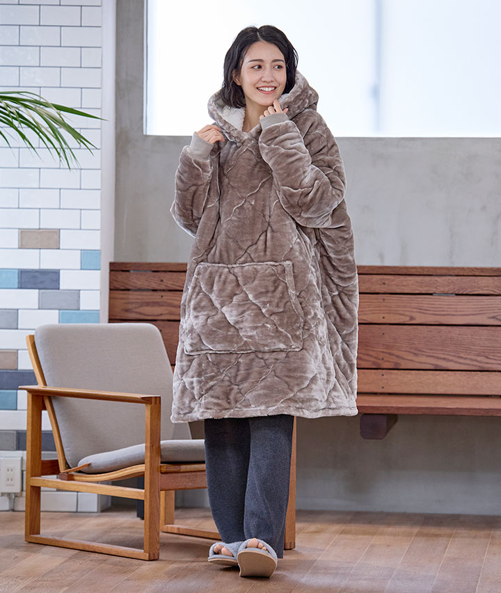 （エアロゲルわた）熱をにがしにくい　着る毛布