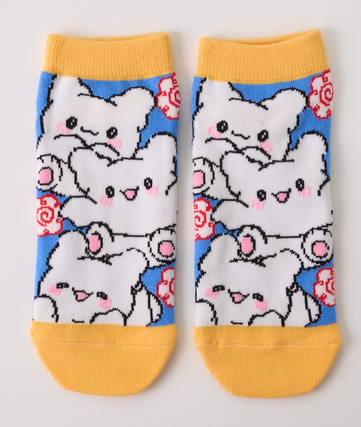 【サンリオキャラクターズ】（はなまるおばけ）（１足物）フロント柄ソックス