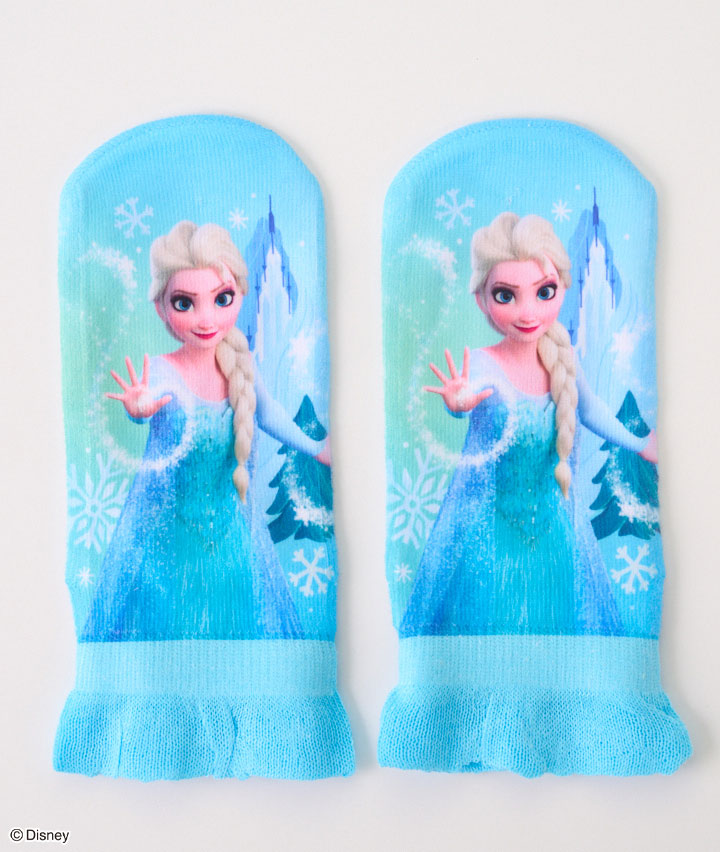 【Ｄｉｓｎｅｙ】（アナと雪の女王）（エルサ）（１足物）フロント柄ソックス