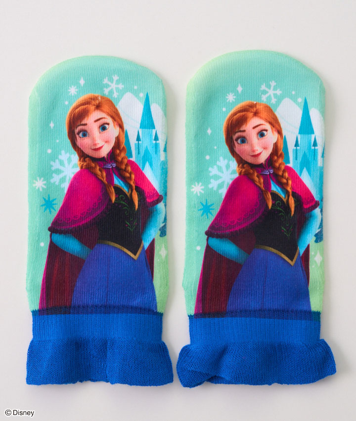 【Ｄｉｓｎｅｙ】（アナと雪の女王）（アナ）（１足物）フロント柄ソックス